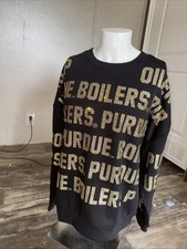 Purdue University Boilermakers Medium Sequen, Sweatshirt Women’s Black Gold