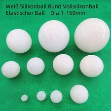 Silikonball Rund Vollsilikonball Elastischer Ball Dichtungsball Dia 1-160mm Wei&szlig;