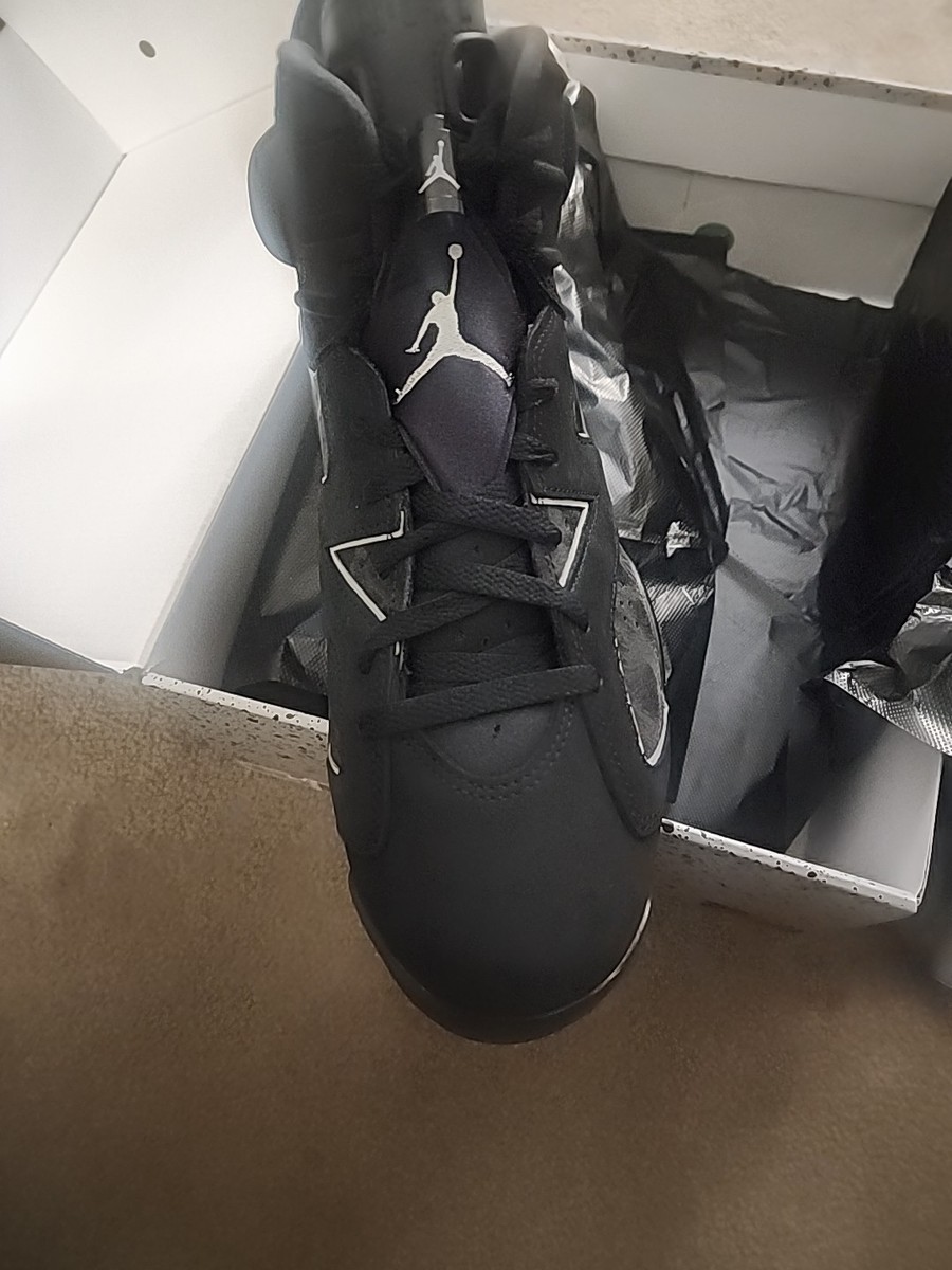 AIR JORDAN 6 RETRO CAP AND GOWN SIZE 12 BLACK/REFLECT SILVER BLACK