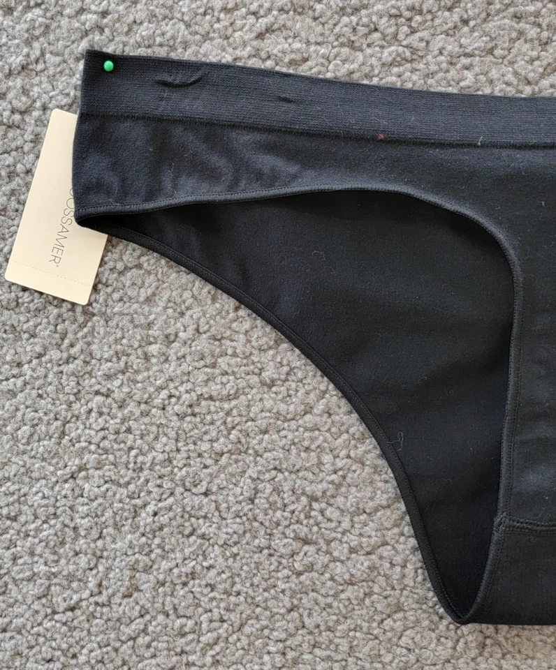 Panty Tanga On Gossamer Cabana Sin Costuras Para Mujer Grande Negro Pull-On Foto 2 de 4