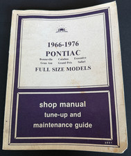 1966-1976 Pontiac Shop Manual Bonnevillecatalinagran Amgrand Prixsafariexec