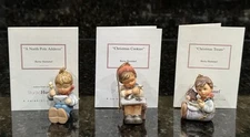 3 Berta Hummel Goebel Christmas Ornament A North Pole Address, Cookies, Treats