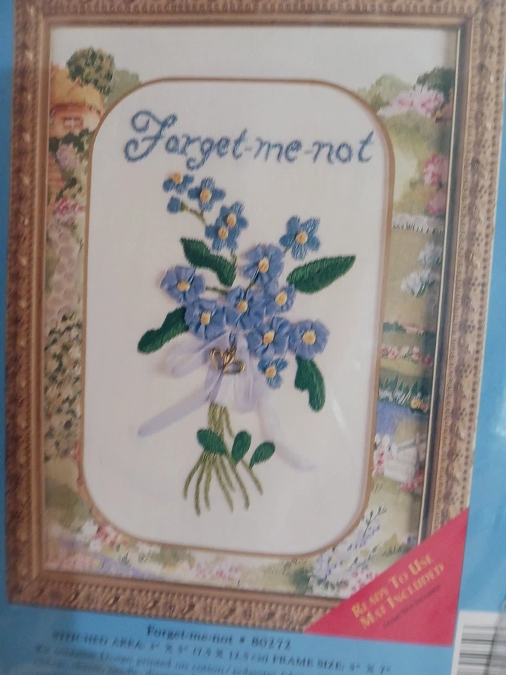 2 Candamar Designs Charming Ribbons Embroidery Kit FORGET ME NOT & COUNTRY ANGEL - Image 3 of 4