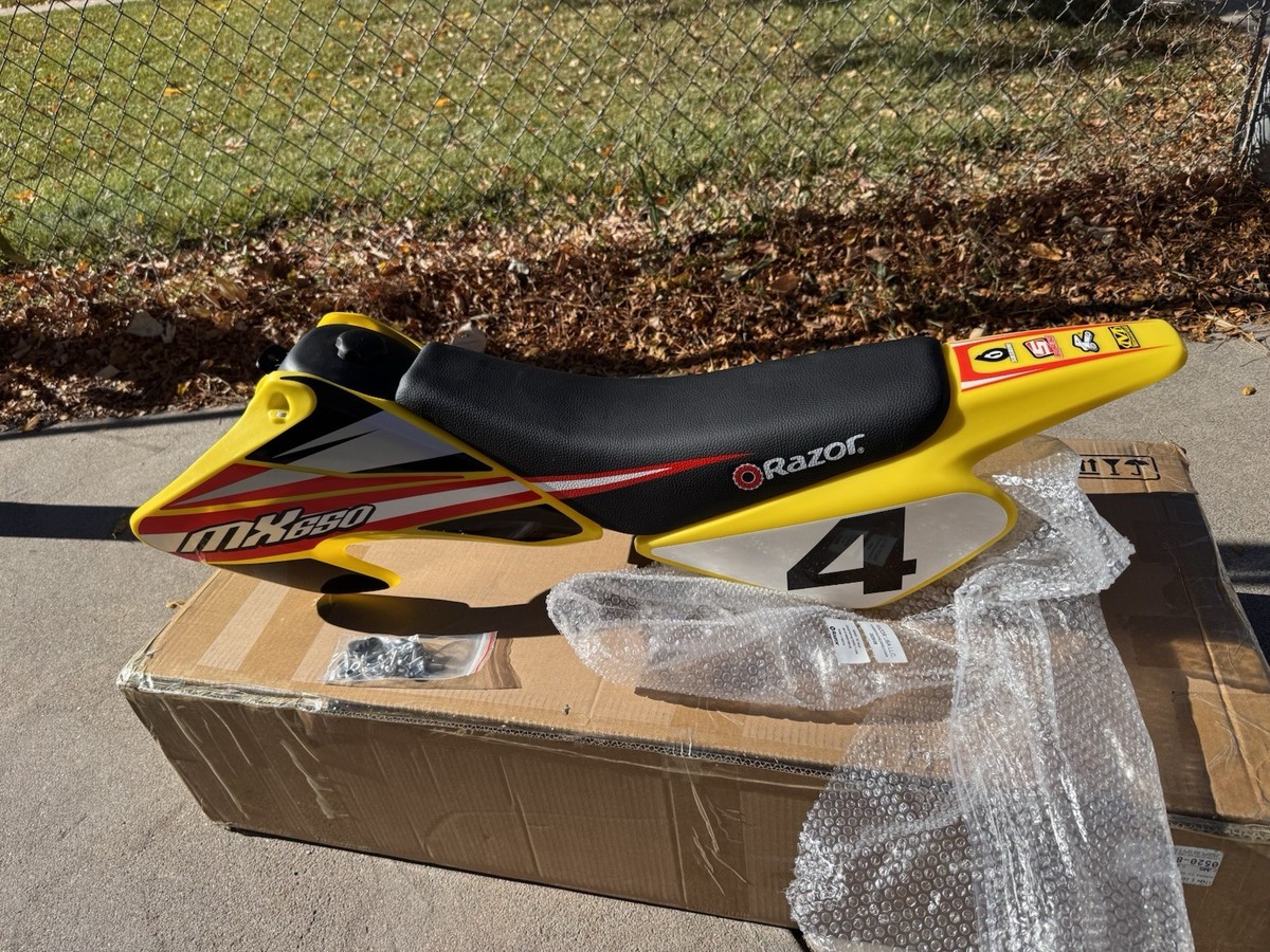 Genuine Razor Yellow MX650 Seat w/ Mock Tank & Body Fairing