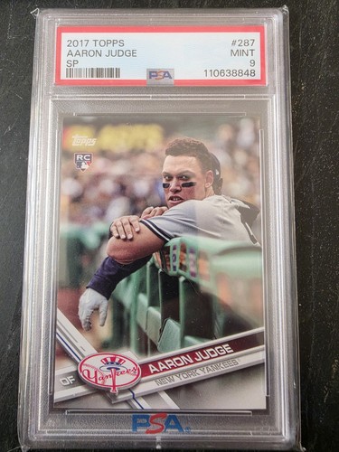 2017 Topps Aaron Judge RC - SP Leaning On Railing New York Yankees #287 PSA 9