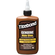 Titebond 5013 Wood Glue, Genuine Hide Series, Tan, 24 Hr Full Cure, 8 Fl Oz,
