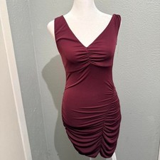 REFORMATION MAROON JERSEY MINI DRESS XS NWT