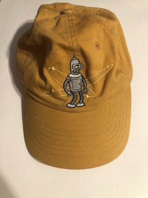 Futurama Bender Hat Cap Super Rare Embroidered Adjustable Vintage 1999
