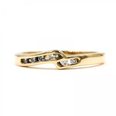 Ring mit 5 Brillanten Diamanten 0,09 ct. in 18 Kt. 750 Gold 52 RAR - Bild 1 von 4