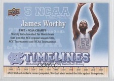 2010-11 UD North Carolina Basketball Timelines James Worthy #156 HOF 0c2