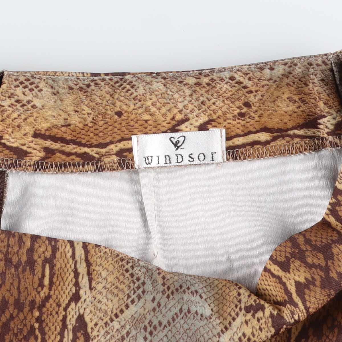 Vintage WINDSOR snakeskin/python print mini skirt… - image 3