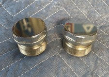 Pair of Polished 49mm / 1-3/4 inch Fork Tube Caps for Harley Davidson Sportsters