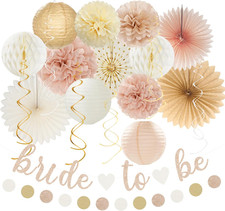 Bridal Shower Decorations 21pcs Champagne Gold Beige Bride To Be Banner