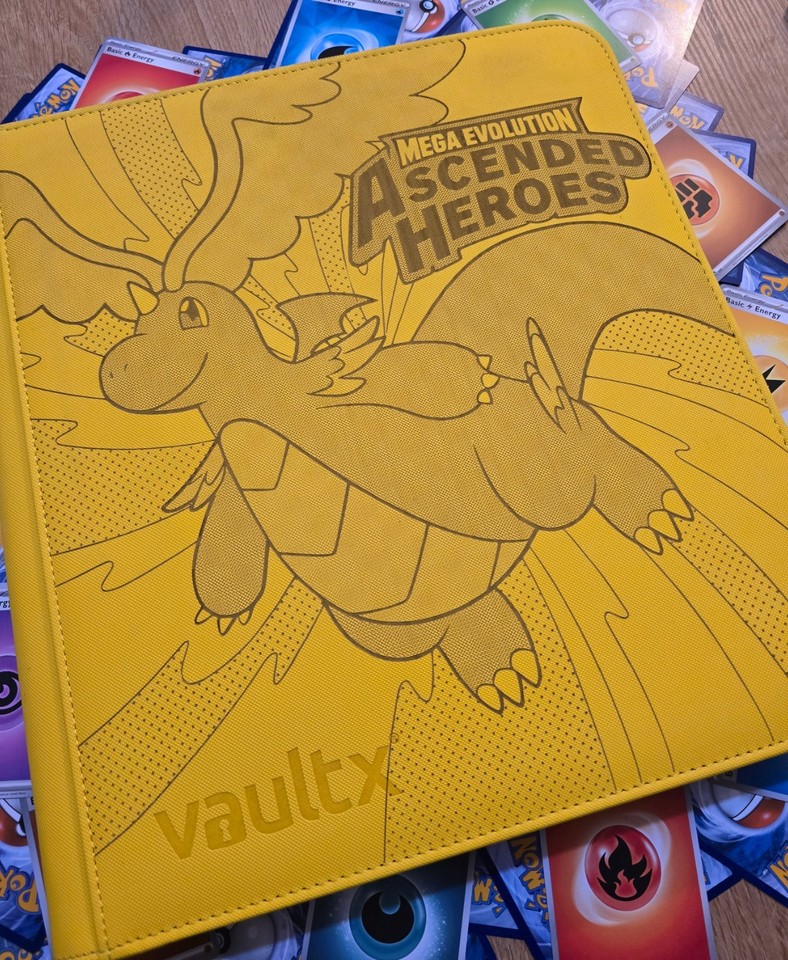 Ascended Heroes Binder - 480 Pocket - Yellow Vault X ExoTec 12 Pocket ...