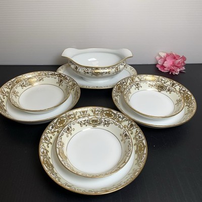 Noritake Japan - Hand Painted Plate Set - No. 18034 No. 43061 No. 175 - Set of 8