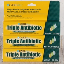 3 Pack CareAll 1oz Triple Antibiotic Ointment First Aid Ointment for Minor Scrat