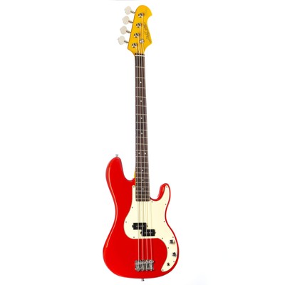 J&D E-Bass 4-Saiten Elektrische Bassgitarre Linde Korpus Split-Coil Tonabnehmer