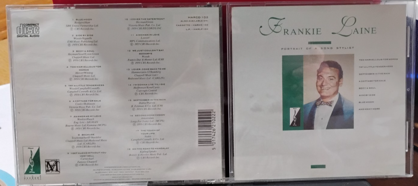 FRANKIE LAINE PORTRAIT OF A SONG STYLIST CD - FREEPOST