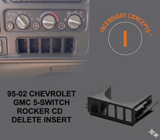 Panel de tablero de eliminación de CD 95-02 Chevy GMC Silverado Suburban Tahoe — 5x interruptor basculante
