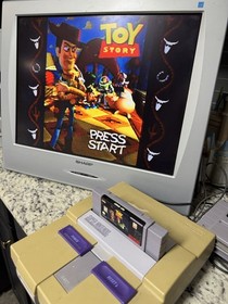 Original Super Nintendo SNES Console Bundle Lot 4 Games Authentic Tested