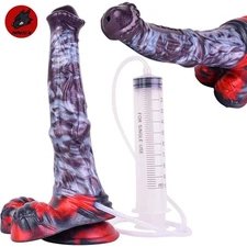 Silicone Squirting Ejaculating Dildo Suction Cup Stimulate Cock Penis Sex Toys