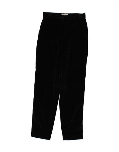 BENETTON Womens Slim Chino Trousers IT 42 Medium W26 L27 Black Cotton CA12