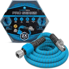 Hydrotech Pro Series Expandable Burst-Proof Garden Water Hose. 25 ft, 3/4".