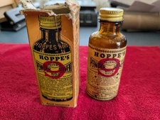 Vintage Hoppe's No. 9 Nitro Powder Solvent In Original Box Used Approx 1/3 Left