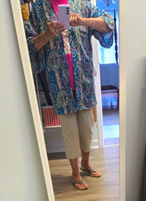 SHEIN Women s Paisley Kimono 3/4 Sleeve Blue ...