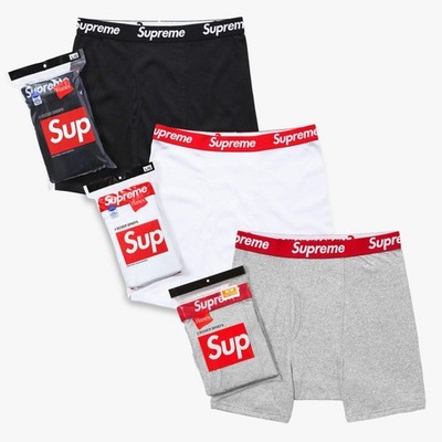 Supreme x Hanes Boxer Briefs (Full Pack of Each) Black / White
