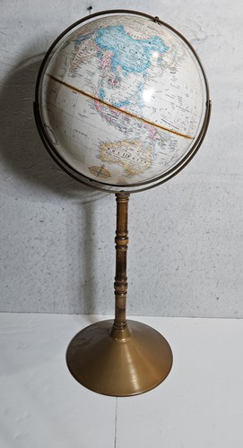 Vintage Replogle 16" World Classic Serie Globus mit Messing & Holzsockel 38" hoch - Bild 1 von 12