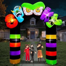Giant Halloween Inflatables 9FT Spooky Archway, Halloween Inflatable Arch Built-