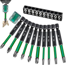 70mm Long Screwdriver bit Set Ph1 Ph2 Ph3 Pz1 Pz2 Pz3 T10 T20 T25 T30 Magnetic