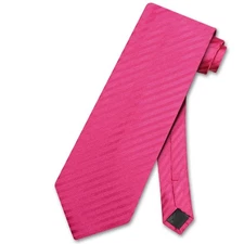 Vesuvio Napoli NeckTie RED VIOLET Striped Vertical Stripes Design Mens Neck Tie