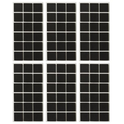 Furnigear Non Slip Furniture Pads - Self 1'' Square 108pcs, Black, Dark Brown
