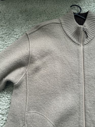 FRED PERRY Warm Chunky Knit Full Zip Funnel Neck Cardigan Jumper XXL 100% Wool - Picture 6 of 15