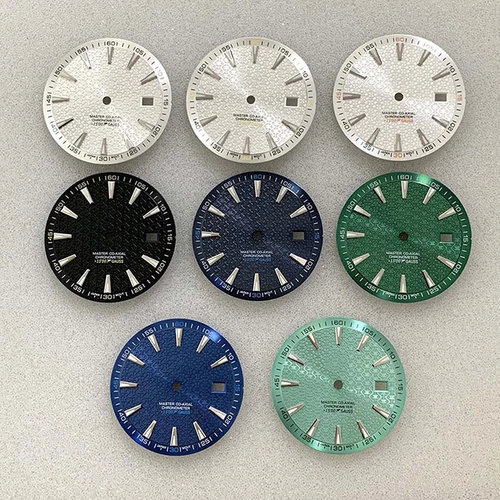 33.5mm Watch Dial Green Luminous Dial Watch Accessories for NH35/NH36 Movement