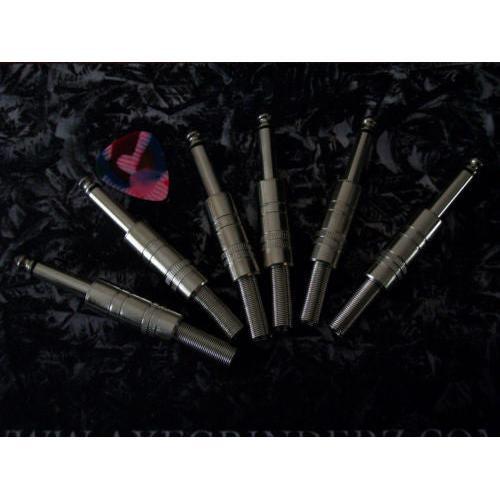 6 Pack 1/4 In Good Quality Mono Plugs Tip Sleeve for Guitar Cables Audio Nickel - Bild 1 von 1