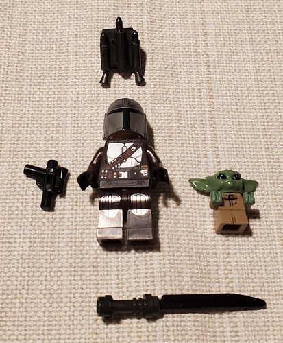Lego Star Wars Minifiguren The Mandalorian mit Grogu/Baby Yoda aus Set 75361
