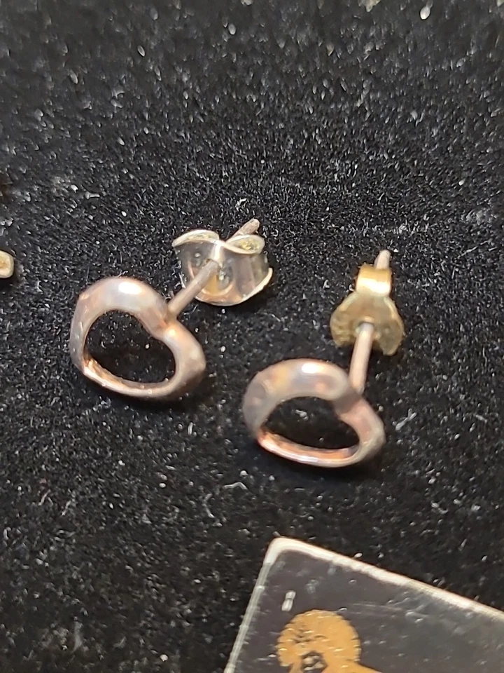 Lote Sterling .925. Pendientes, Corazones, Cruces, Cateye, Bali Artesanales Foto 3 de 4