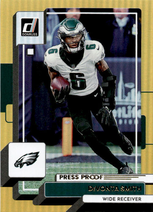 2022 Donruss 168 DeVonta Smith Premium Press Proof