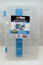 ArtBin Storage Box 4-compartment 14" x 9" x 2"+ 18 Zerust dividers Anti-tarnish