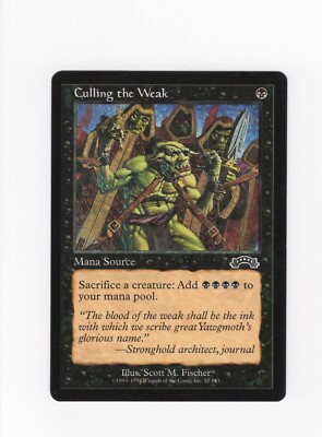 未使用美品 MTG EXO 弱者選別 / Culling the Weak 8枚 Culling the Weak Exodus NM- MTG Magic the Gathering g | eBay