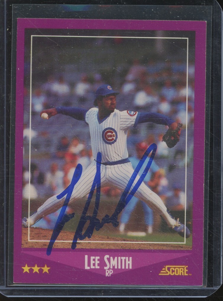 1988 Score #31 Lee Smith Autograph Card