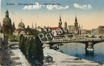 Photo PK Couleur Panorama Dresden Depuis le Pont Albert, Parcouru H1.80 - Photo 1/2