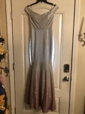 prom dresses New No Tags Sz 5 Crystal Doll Shiny Silver , Pink Or Lavender Ombr