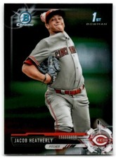 2017 Bowman Draft Chrome Jacob Heatherly Cincinnati Reds #BDC-18 1ST BOWMAN