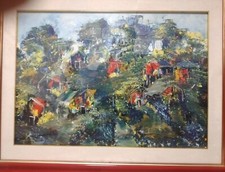 quadro ad olio autore Pecoraro Antonino "Casolari" dipinto originale