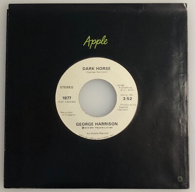 George Harrison / Dark Horse / 1974 White labels Apple 45 / NM+