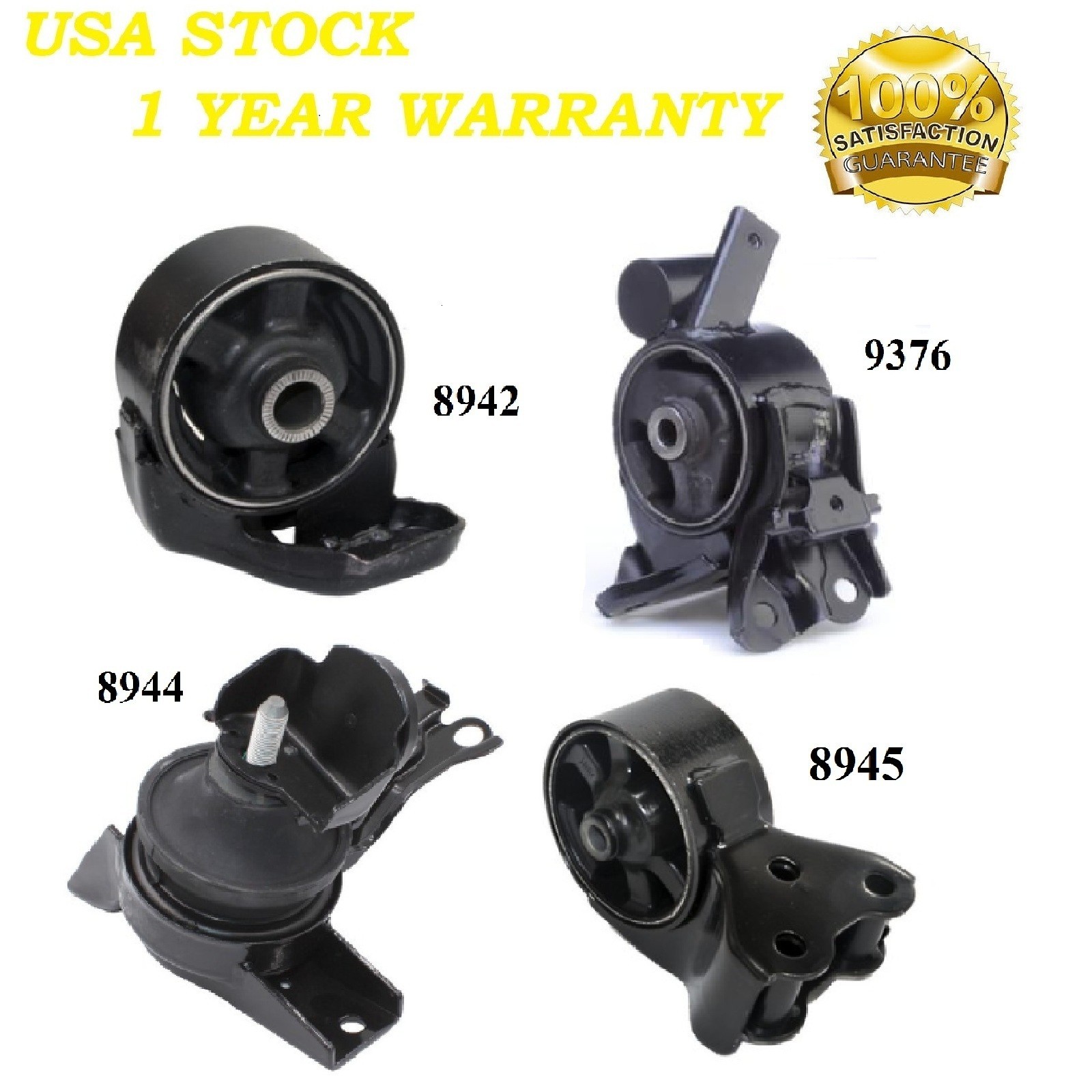 4 PCS MOTOR & TRANS MOUNT FIT 2003-2008 Hyundai Tiburon 2.0L for Auto Trans